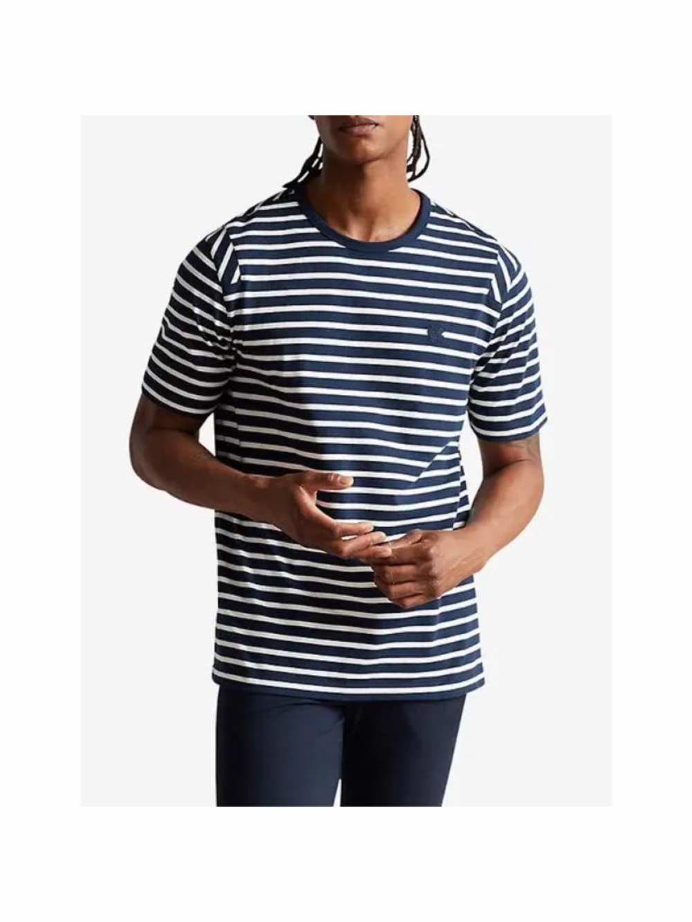 Ted Baker Lumsden T-Shirt Size 3 (Men’s M) Blue White Stripe Preppy Nautical